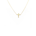 Load image into Gallery viewer, Incredible Chic 14k Gold Cross: Tiny Cross Necklace, Dainty Necklace, Ideal Gift for Her - 18"
