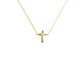 Load image into Gallery viewer, Solid 14k gold tiny cross necklace, dainty design perfect for everyday wear and layering. Ideal gift for special occasions.
