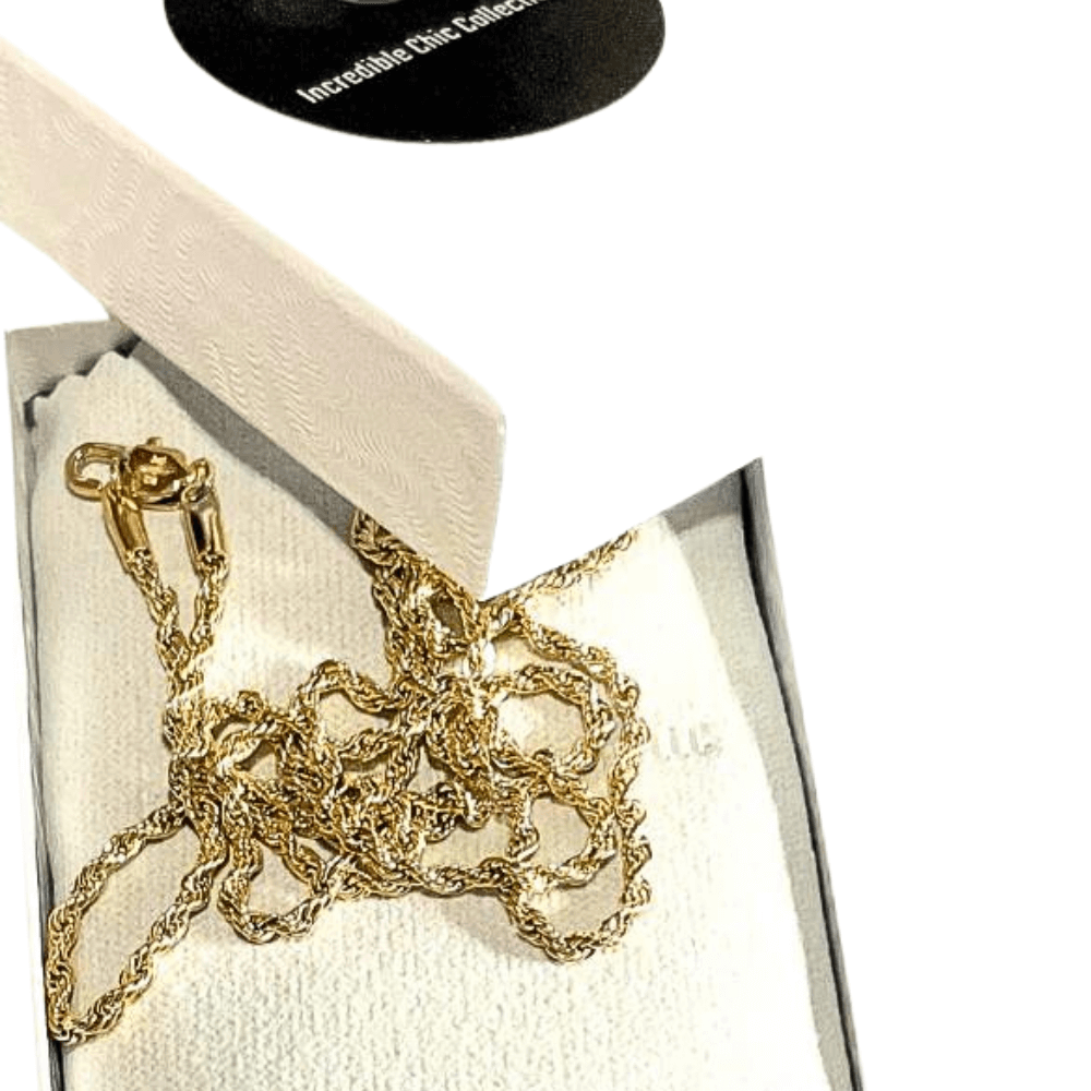 Radiant Chic: 24K Gold Filled Rope Chain Necklace - Solid Clasp, Perfect for Men, Women, Teens! Sleek 2mm Miami Cuban Link with Diamond Cut