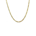 Load image into Gallery viewer, 14K gold-filled Figaro chain necklace, 4mm width, 22 inches, featuring alternating links for elegant style.
